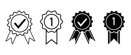 rosette vector for aprove or certified awardのイラスト素材