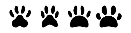 cat dog paw prints foot print animalのイラスト素材