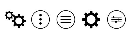 setting and option icon in applicationのイラスト素材