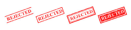 rejected red stamp with old grungy textureのイラスト素材