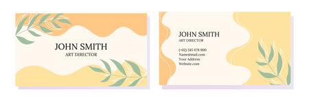 abstract bohemian style namce card business cardのイラスト素材