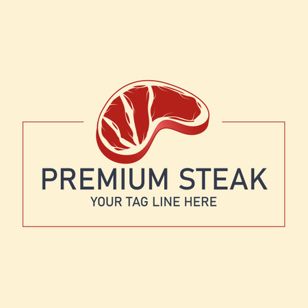 steak restaurant logo vintage retro styleのイラスト素材