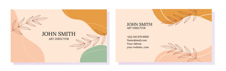 abstract bohemian style namce card business cardのイラスト素材