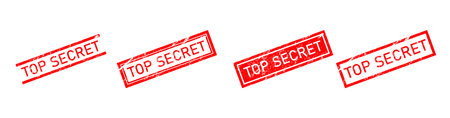 top secret stamp red with textureのイラスト素材