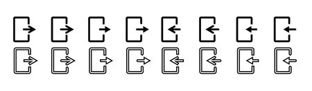 exit and enter the room iconのイラスト素材