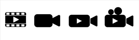 video icon cinema film vectorのイラスト素材