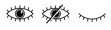 eye icon for view password or hide passwordのイラスト素材