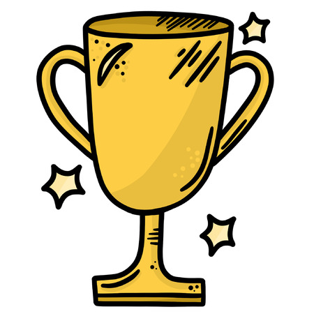 Gold trophy 1st place design.のイラスト素材