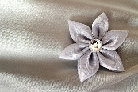 Wedding accessories: Handmade fabric flowerの写真素材