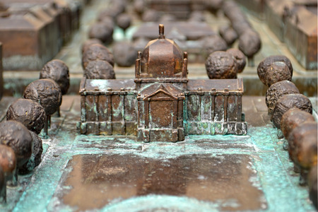 Bronze model of Art pavilion, Zagreb, Croatiaの写真素材