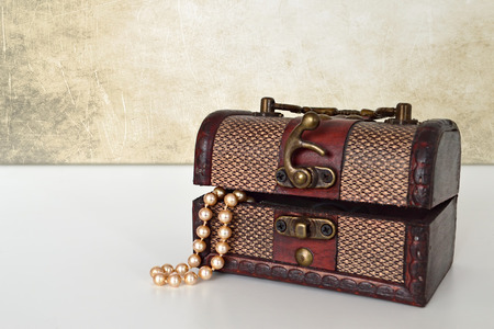 Pearls in jewelry box