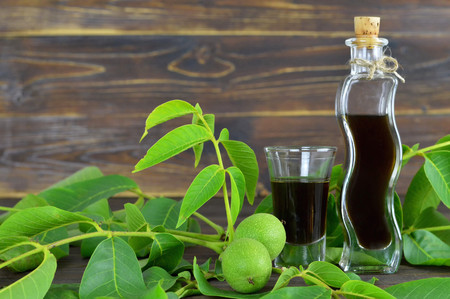 Walnut liqueurの写真素材