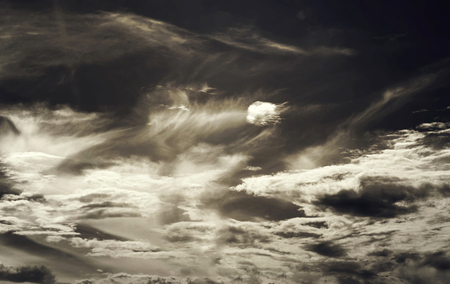 Dark dramatic skyの写真素材