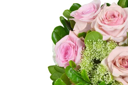 Bouquet of flowers isolated on white backgroundの写真素材