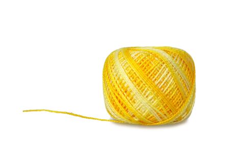 Cotton thread roll isolated on white backgroundの写真素材