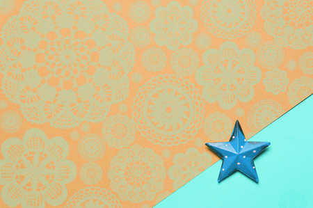 Christmas background with star decoration and copy space