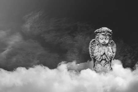 Guardian angel on the cloudの写真素材