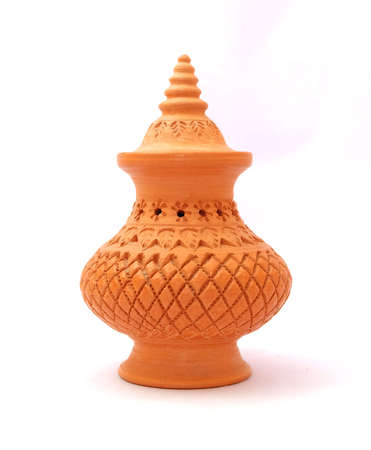 pottery on white backgroundの写真素材