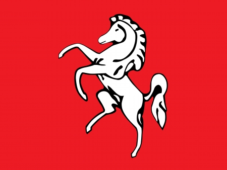 The county flag of Kent Englandのイラスト素材