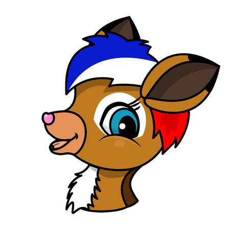 Cartoon Dear Headのイラスト素材