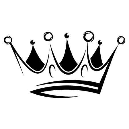 Black abstract crown for graphic design and logo on black backgroundのイラスト素材