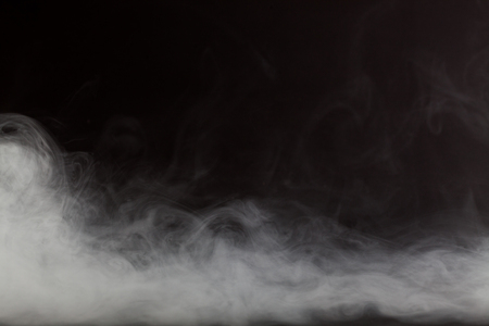 Smoke on black backgroundの写真素材
