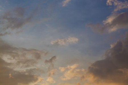 Light of sunset and cloudsの写真素材