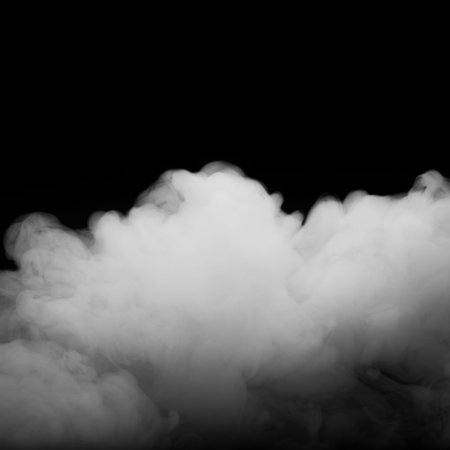 Background of abstract grey color smoke isolate on black color background. with copy space