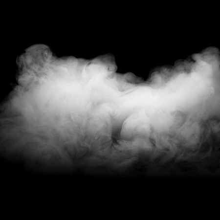 Abstract fog or smoke move on black color backgroundの写真素材