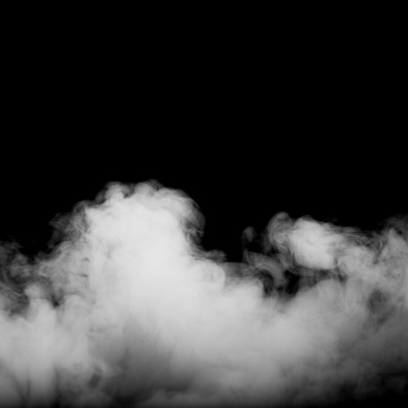 Background of abstract grey color smoke isolate on black color background. with copy spaceの写真素材