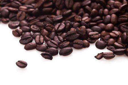 roasted coffee beans, can be used as a  texture - the beautiful isolated food backgroundの写真素材
