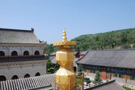 This is a tower in temple of buddhism.の写真素材