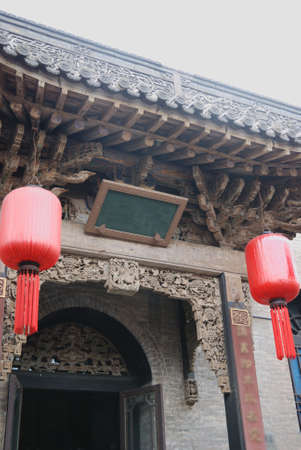 This is a ancienet architecture (such as temple,tower,building,house,and so on) in the north of China.の写真素材