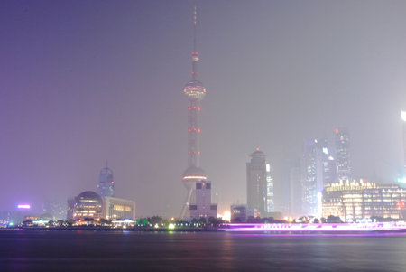 This is scneery of night in the city in China