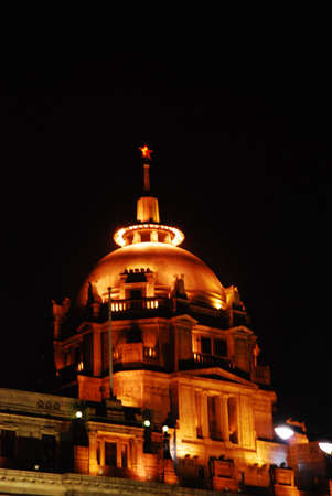 This is a scenery of night in the city in Chinaの写真素材