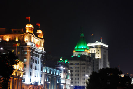 This is a scenery of night in the city in China
