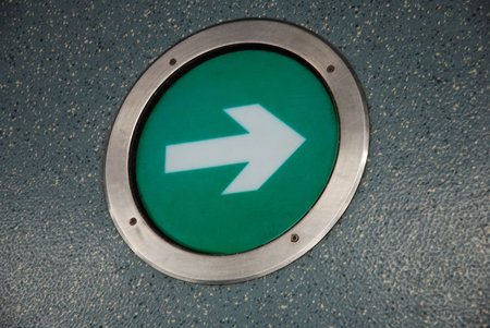 This is a sign of road in the building.