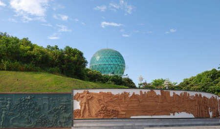 The adorn of architecture of the sphere in the city of Chinaの写真素材