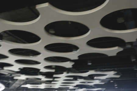 This is a ceiling in the building in Shanghai in Chinaの写真素材