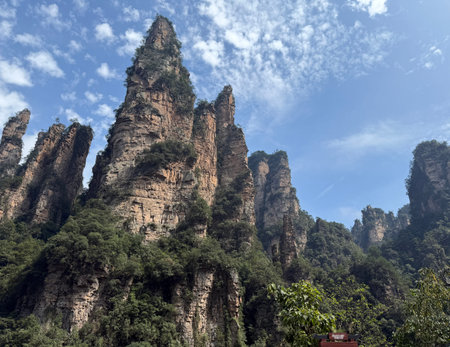 The landscape of Zhangjiajie National Forest Park in Hunan Province, China, in autumn 2025.の写真素材