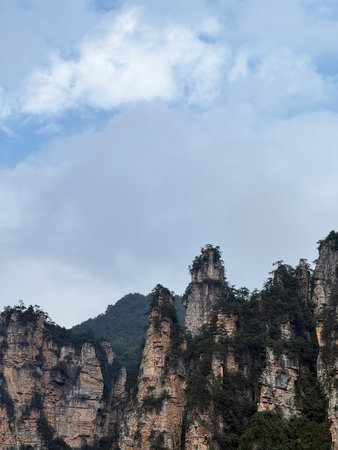 The landscape of Zhangjiajie National Forest Park in Hunan Province, China, in autumn 2025.の写真素材
