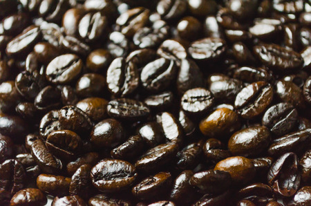 dark background  coffee beanの写真素材