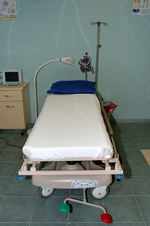 Equiped hospital bed