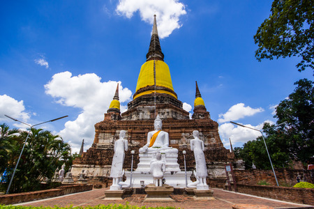 Tourism Authority of Thailand:Wat Yai Chaimongkol,face,visage.の写真素材