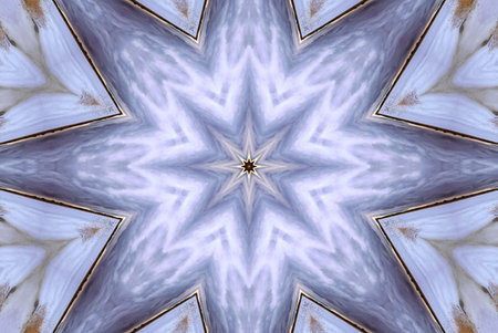 Abstract kaleidoscope winter background