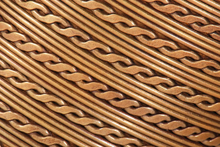 Pattern on a golden bracelet