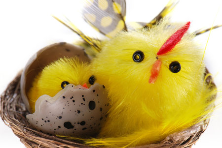 Easter toy chickens