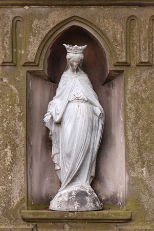 Vintage statue of st Maryの写真素材