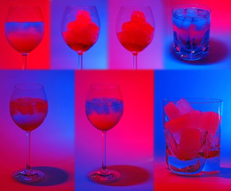 Collage of colorful drinksの写真素材