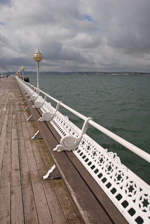 Pier in Torquay, UKの写真素材